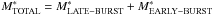 Mathematical equation: \hbox{$M^*_{\rm TOTAL}=M^*_{\rm LATE-BURST}+M^*_{\rm EARLY-BURST}$}