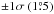 Mathematical equation: \hbox{$\pm1\sigma\ (1\fdg5)$}