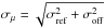 Mathematical equation: \hbox{$\sigma_\mu = \sqrt{\sigma_{\rm ref}^{2}+\sigma_{\rm off}^{2}}$}