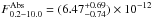 Mathematical equation: \hbox{$F^{\rm Abs}_{0.2-10.0}=(6.47_{-0.74}^{+0.69})\times 10^{-12}$}