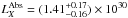 Mathematical equation: \hbox{${L^{\rm Abs}_X=(1.41^{+0.17}_{-0.16})\times 10^{30}}$}