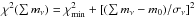 Mathematical equation: \hbox{$\chi^2(\mnu)=\chi^2_{\rm min}+\left[ (\mnu-m_0)/\sigma_\nu\right]^2$}