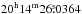 Mathematical equation: \hbox{$20^{\rm h}14^{\rm m}26\fs0364$}