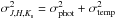 Mathematical equation: \hbox{$\sigma_{J, H, K_{\rm s}}^2 = \sigma_{\rm phot}^2+ \sigma_{\rm temp}^2$}