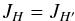 Mathematical equation: \appendix \setcounter{section}{2} \begin{equation} J_{H}=J_{H'} \label{b27} \end{equation}