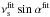 Mathematical equation: \hbox{$\nu_{\rm s}^{\rm fit} \sin \alpha^{\rm fit}$}