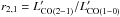 Mathematical equation: \hbox{$r_{2,1} = L'_{\rm CO(2-1)}/L'_{\rm CO(1-0)}$}