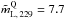 Mathematical equation: \hbox{$\tilde{m}_{\rm{L,\,229}}^{\rm{Q}}=7.7$}