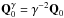 Mathematical equation: \hbox{$\textbf{Q}^\gamma_0=\gamma^{-2}\textbf{Q}_0$}