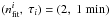 Mathematical equation: \hbox{$(n^i_{\mathrm{fit}},\ \tau_i)=(2,\ 1~ \text{min})$}