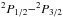 Mathematical equation: \hbox{$^2P_{1/2} {-} {^2P}_{3/2}$}