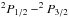 Mathematical equation: \hbox{$^2P_{1/2} - ^2P_{3/2}$}