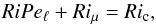 Mathematical equation: \begin{equation} \label{eq:crit_mm} RiPe_\ell+Ri_\mu = Ri_{\rm c}, \end{equation}