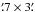 Mathematical equation: \hbox{$\farcm7\times3\farcm$}