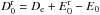 Mathematical equation: \hbox{$D_0^{\rm r}=D_{\rm e}+E_0^{\rm r}-E_0$}