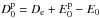 Mathematical equation: \hbox{$D_0^{\rm p}=D_{\rm e}+E_0^{\rm p}-E_0$}
