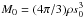 Mathematical equation: \hbox{$M_0=(4\pi /3)\rho s_0^3$}
