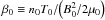 Mathematical equation: \hbox{$\beta_0\equiv n_0T_0/\!\left(B_0^2/2\mu_0\right)$}