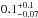 \hbox{$0.1^{+0.1}_{-0.07}$}
