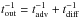 \hbox{$t_{\rm out}^{-1} = t_{\rm adv}^{-1} + t_{\rm diff}^{-1}$}