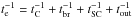 \hbox{$t_{\rm e}^{-1} = t_{\rm C}^{-1} + t_{\rm br}^{-1} + t_{\rm SC}^{-1}+ t_{\rm out}^{-1}$}