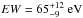 \hbox{$EW=65^{+12}_{-9}\rm~eV$}