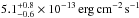 \hbox{$5.1^{+0.8}_{-0.6}\times 10^{-13}\rm\,erg\,cm^{-2}\,s^{-1}$}