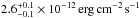 \hbox{$2.6^{+0.1}_{-0.1}\times 10^{-12}\rm\,erg\,cm^{-2}\,s^{-1}$}