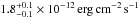 \hbox{$1.8^{+0.1}_{-0.1}\times 10^{-12}\rm\,erg\,cm^{-2}\,s^{-1}$}