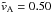 \hbox{$\tvA = 0.50$}