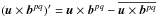 \hbox{$(\uu\times\bb^{pq})'=\uu\times\bb^{pq}-\overline{\uu\times\bb^{pq}}$}