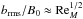 \hbox{$\brms/B_0\approx\Rm^{1/2}$}