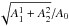 Mathematical equation: \hbox{$\sqrt{A_1^1+A_2^2}/A_0$}