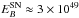 \hbox{$E^{\rm{SN}}_{{B}} \approx 3\times10^{49}$}