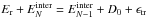 \hbox{$E_{\rm r}+\Einter_N= \Einter_{N-1}+D_0+\Etr$}