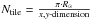 \hbox{$N_{\rm{tile}} = \frac{\pi \cdot {R}_\odot}{x,y{\text-\rm dimension}}$}