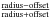 \hbox{$\rm\frac{radius-offset}{radius+offset}$}