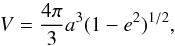 \begin{equation} \label{b} b=a(1-e^2)^{1/2}~ \end{equation}