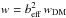 \hbox{$w=b_{\rm eff}^2 \, w_{\rm DM}$}