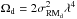 \hbox{$\Omega_{\rm d} = 2 \sigma^2_{{\rm RM}_{\rm d}} \lambda^4 $}