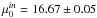 \hbox{$\mu^{in}_0=16.67 \pm 0.05$}