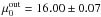 \hbox{$\mu^{\rm out}_0=16.00 \pm 0.07$}