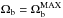 \hbox{$\Omega_{\rm b} = \Omega_{\rm b}^{\rm MAX}$}