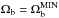 \hbox{$\Omega_{\rm b} = \Omega_{\rm b}^{\rm MIN}$}