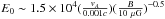 \hbox{$E_0 \sim 1.5\times 10^4(\frac{v_A}{0.001c})(\frac{B}{10~\mu \rm G})^{-0.5}$}
