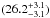 \hbox{$(26.2 ^{+3.1}_{-3.1})$}