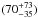 \hbox{$(70^{+73}_{-35})$}