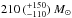 \hbox{$210\,(^{+150}_{-110})~{M}_{\sun}$}