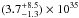\hbox{$(3.7 ^{+8.5}_{-1.3}) \times 10^{35}$}