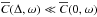 \hbox{$\Ecc(\Delta, \omega) \ll \Ecc(0, \omega)$}